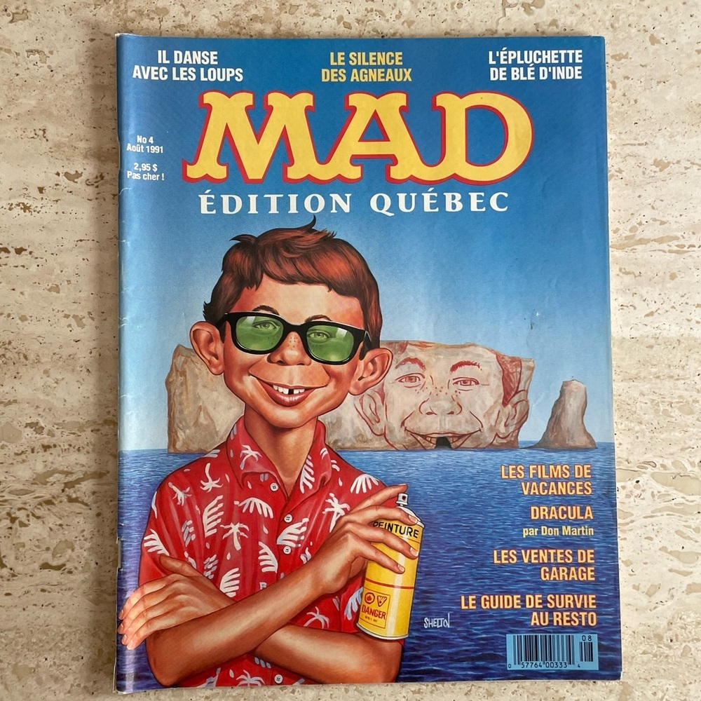 Mad Magazine Quebec edition in French, Issue No. 4 August 1991